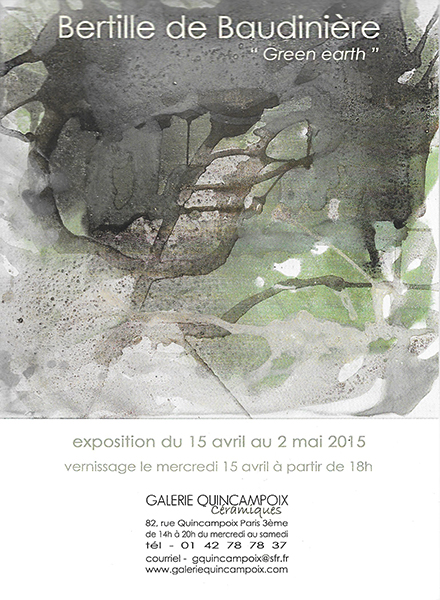 exposition Bertille de Baudinière et Xavier Duroselle Galerie Quincampoix